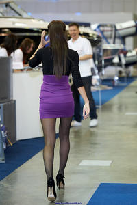 Russian hostesses in pantyhose