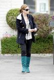 Jessica Biel out and about in aqua boots