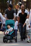 Victoria Beckham and husband David Beckham take their 3 sons to Disneyland in Anaheim, CA