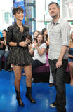 Rihanna shows legs at MTV's Total Request Live