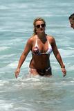Britney Spears in white bikini on the beach in Costa Rica